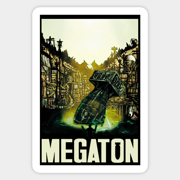 Visit Megaton! Sticker by RocketPopInc